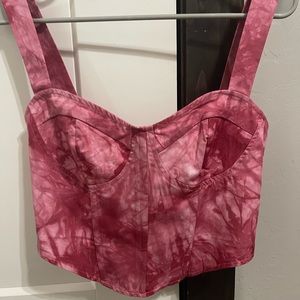 Pink and white pretty little thing corset